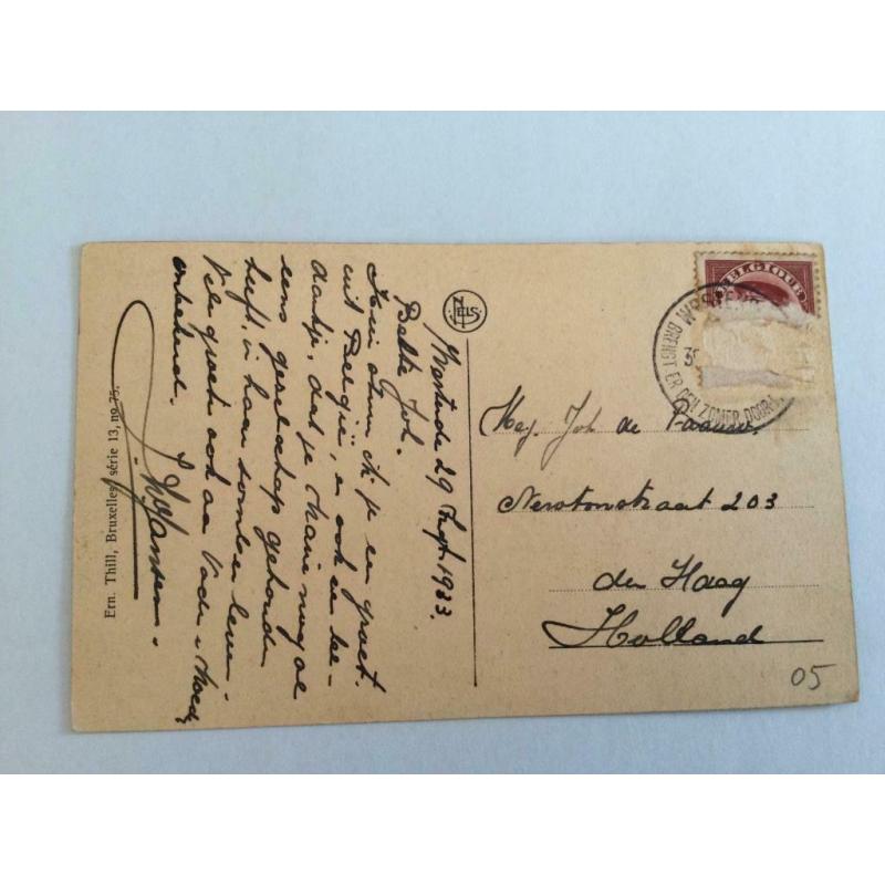 F. Oostende, postkaart, auto's einde race
