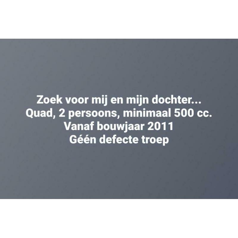 Zoek een Quad voor 2 personen, vanaf 500 cc