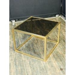 table basse / table d'appoint / table basse en laiton vintag