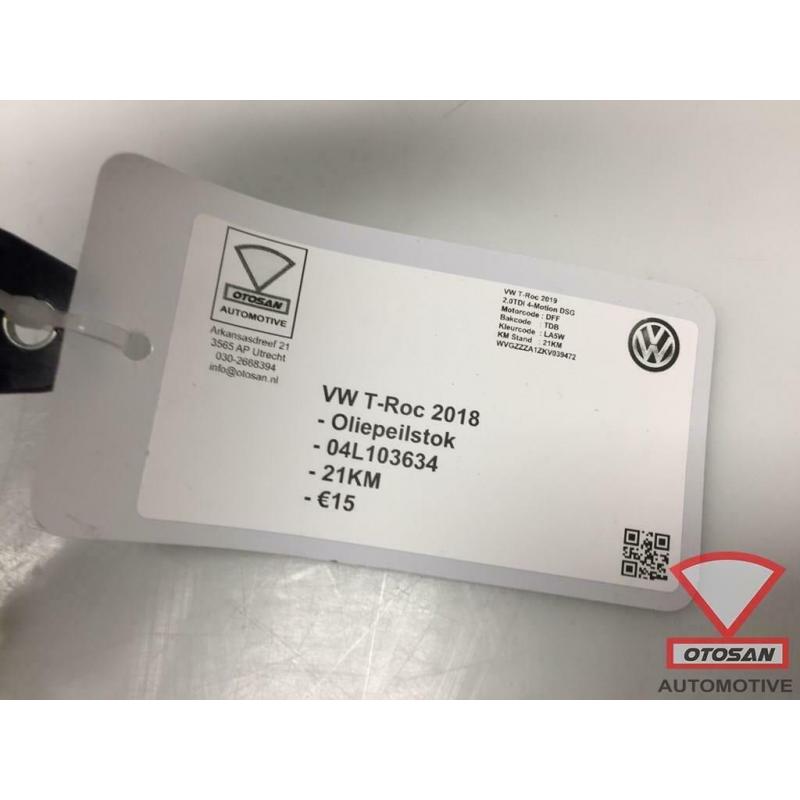 VW T-Roc 2018 Vag Oliepeilstok 04L103634