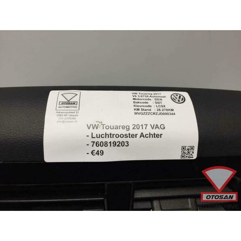 VW Touareg 2017 VAG Luchtrooster Achter 760819203