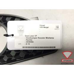 Seat Leon 1P Voorbumper Rooster Mistlamp Rechts Nieuw! 49395