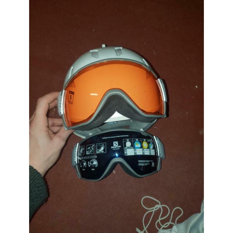 SALOMON Mirage blanc + lentille solaire bleue