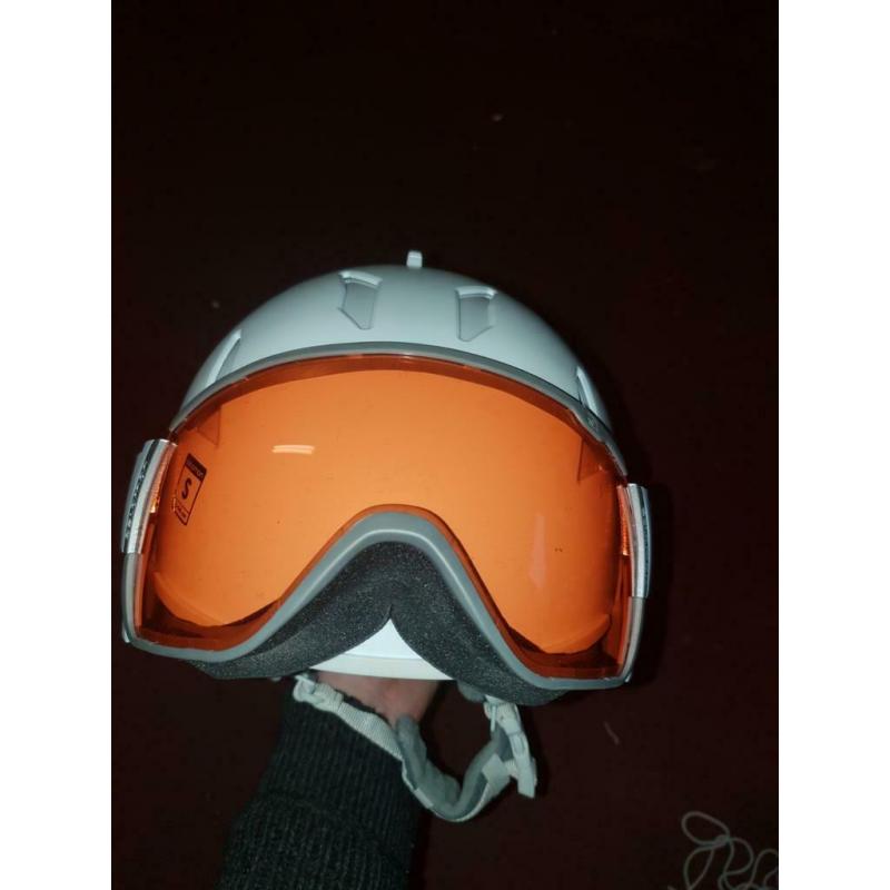 SALOMON Mirage blanc + lentille solaire bleue