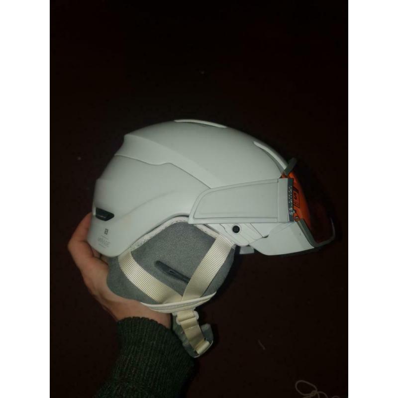 SALOMON Mirage blanc + lentille solaire bleue