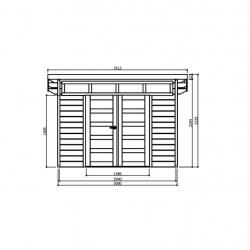 Tuinhuis-Blokhut Verona: 3000 x 2400mm
