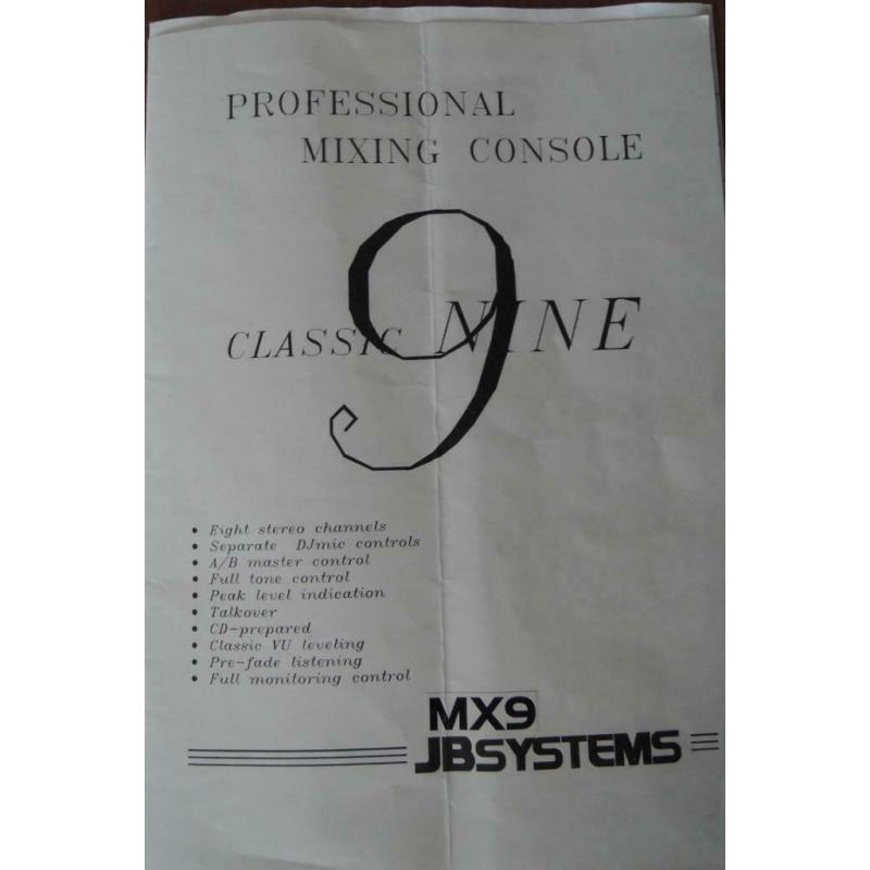Mixer JB System MX9