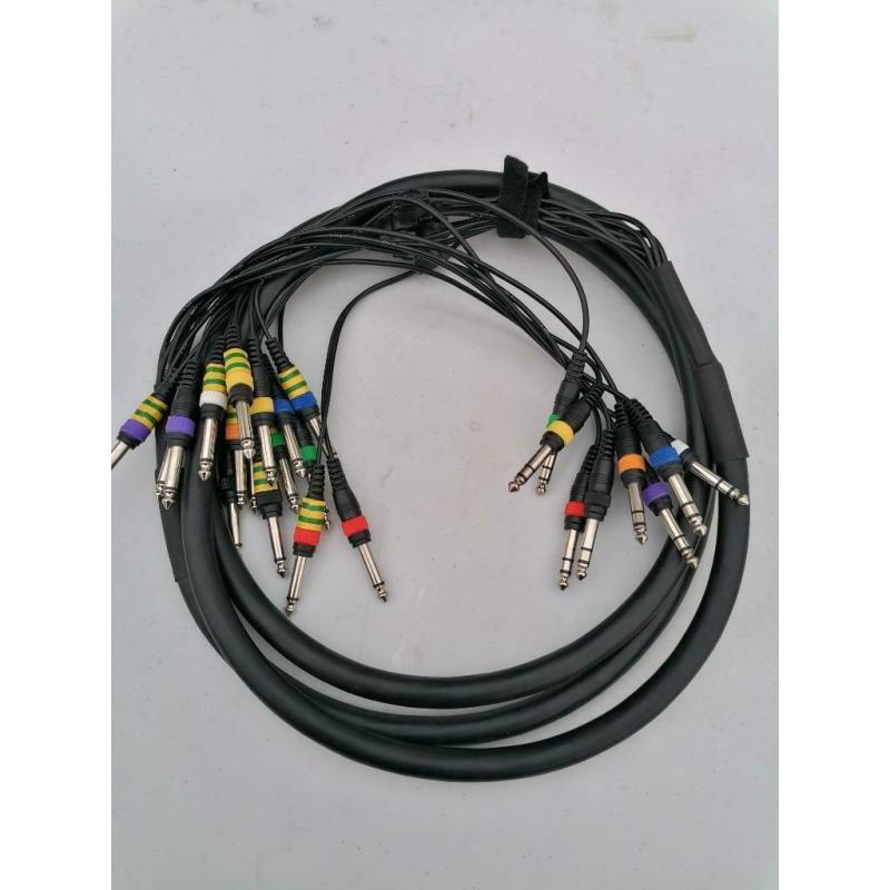 multikabel 16x mono naar 8x stereo jack