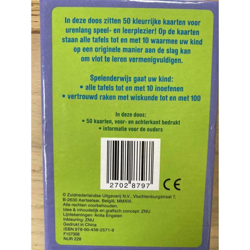 De tafels van vermenigvuldiging- leerkaartjes