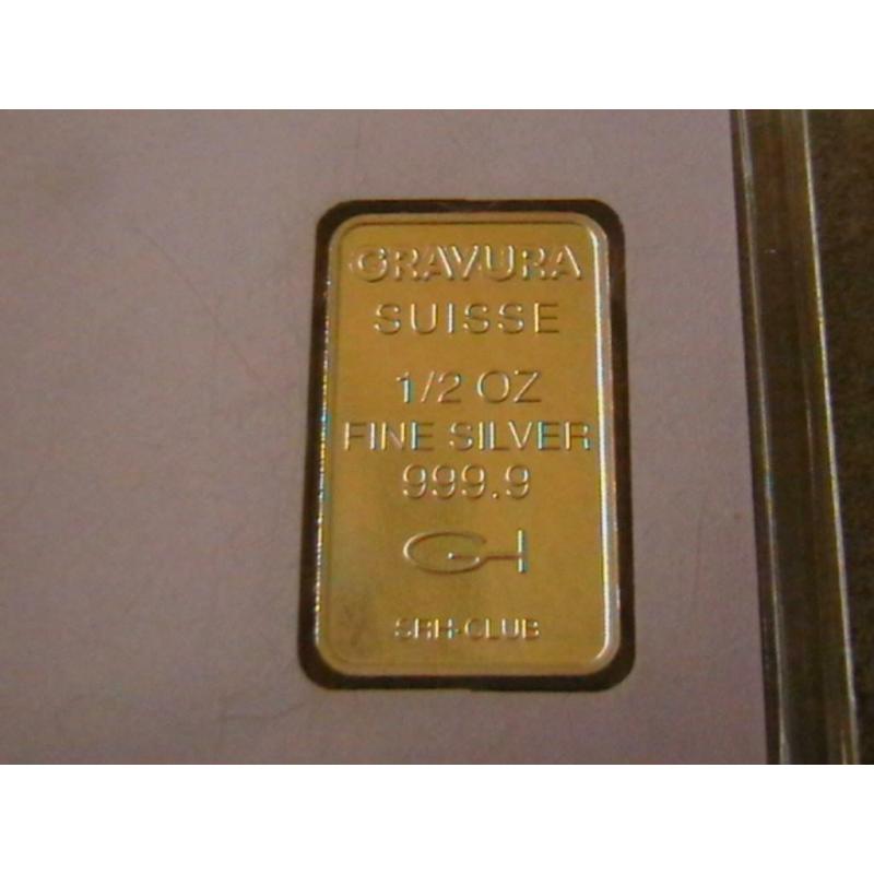 Zilver baartje - GRAVURA 1/2 Oz.