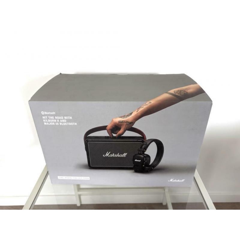 Set Marshall Kilburn II + Major III BT headset (nieuw)