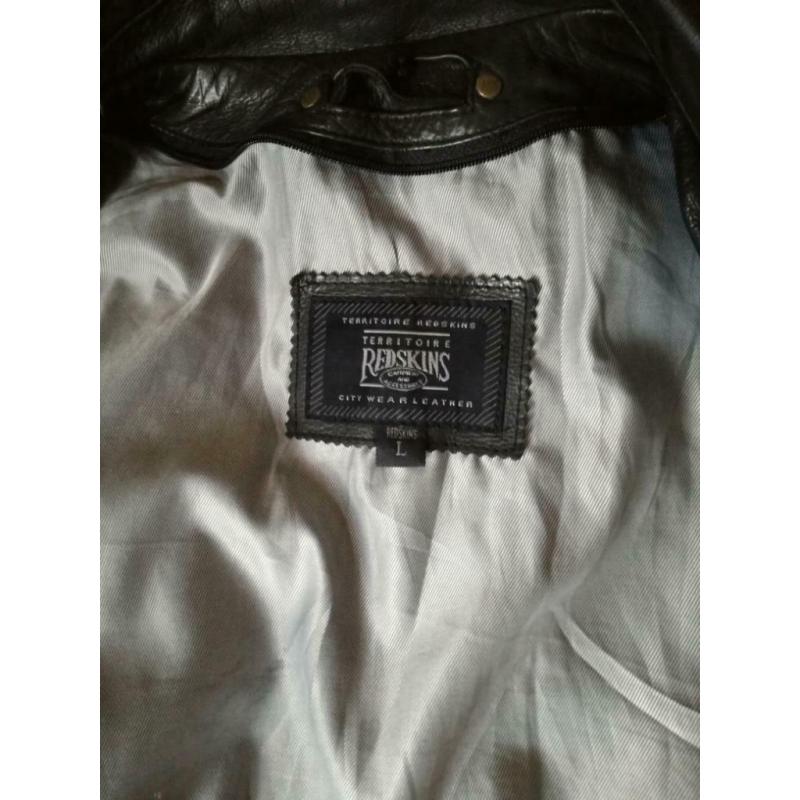 Veste Redskins cuir noir taille Large