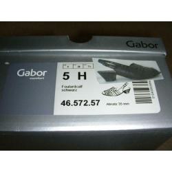 Zwarte zomerschoenen, merk : Gabor, maat 38 (5H)