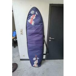 Surfboard fish 6.6 met leash, Slater vinnen en draagtas