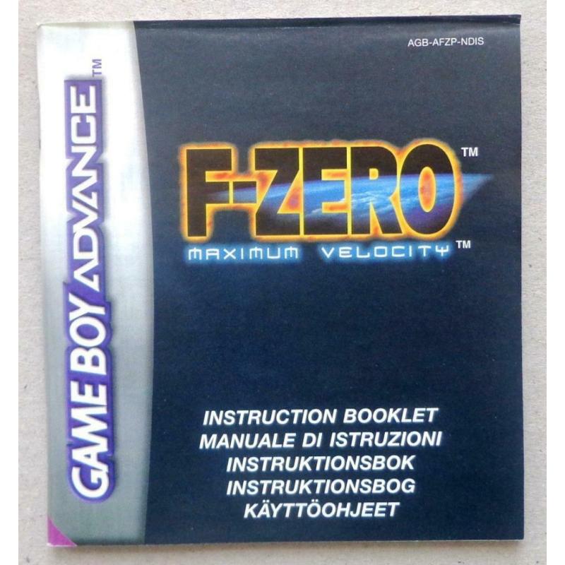 Handleiding F-Zero Maximum Velocity